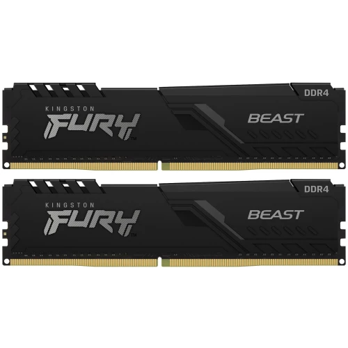Память Kingston 32GB DDR4 3200MHz CL16 DIMM (Kit of 2) 1Gx8 FURY Beast Black