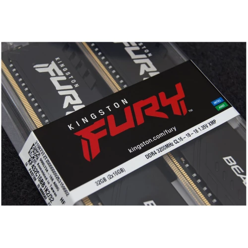 Память Kingston 32GB DDR4 3200MHz CL16 DIMM (Kit of 2) 1Gx8 FURY Beast Black