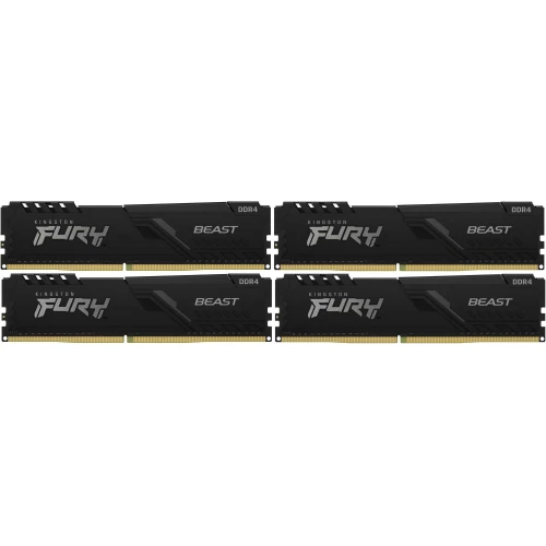 Память оперативная Kingston 32GB 3200MHz DDR4 CL16 DIMM (Kit of 4) FURY Beast Black