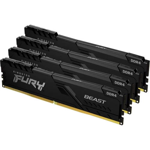 Память оперативная Kingston 32GB 3200MHz DDR4 CL16 DIMM (Kit of 4) FURY Beast Black