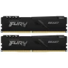 Модуль памяти Kingston DDR4 DIMM 32Gb PC25600, 3200Mhz, FURY Beast Black CL16 (Kit of 2) (KF432C16BBK2/32) (retail)