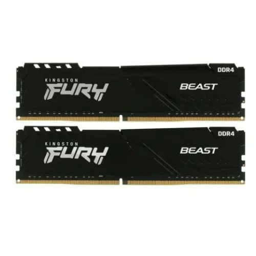 Модуль памяти Kingston DDR4 DIMM 32Gb PC25600, 3200Mhz, FURY Beast Black CL16 (Kit of 2) (KF432C16BBK2/32) (retail)
