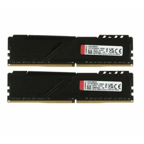 Модуль памяти Kingston DDR4 DIMM 32Gb PC25600, 3200Mhz, FURY Beast Black CL16 (Kit of 2) (KF432C16BBK2/32) (retail)