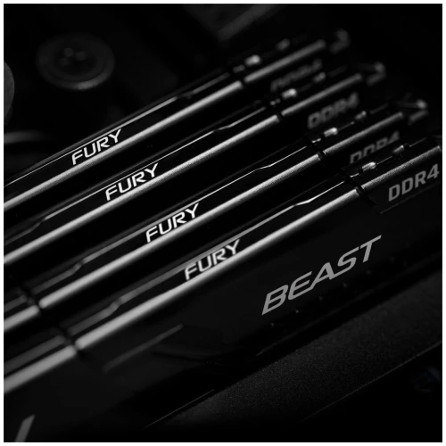Модуль памяти Kingston DDR4 DIMM 32Gb PC25600, 3200Mhz, FURY Beast Black CL16 (Kit of 2) (KF432C16BBK2/32) (retail)