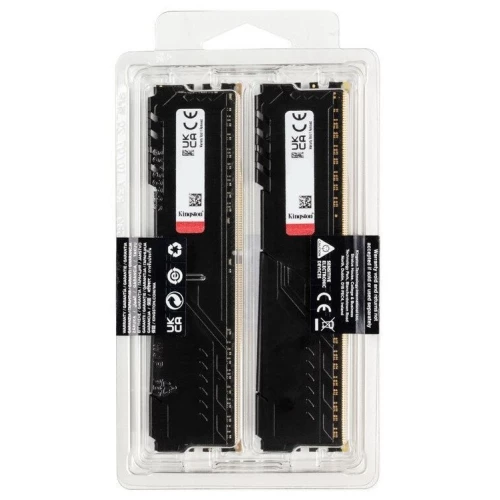 Модуль памяти Kingston DDR4 DIMM 32Gb PC25600, 3200Mhz, FURY Beast Black CL16 (Kit of 2) (KF432C16BBK2/32) (retail)
