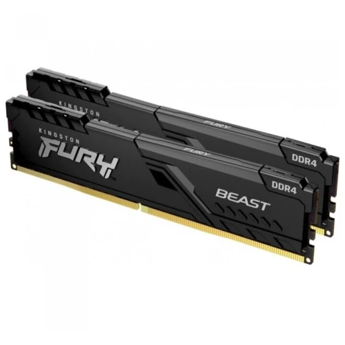 Модуль памяти Kingston DDR4 DIMM 32Gb PC25600, 3200Mhz, FURY Beast Black CL16 (Kit of 2) (KF432C16BBK2/32) (retail)