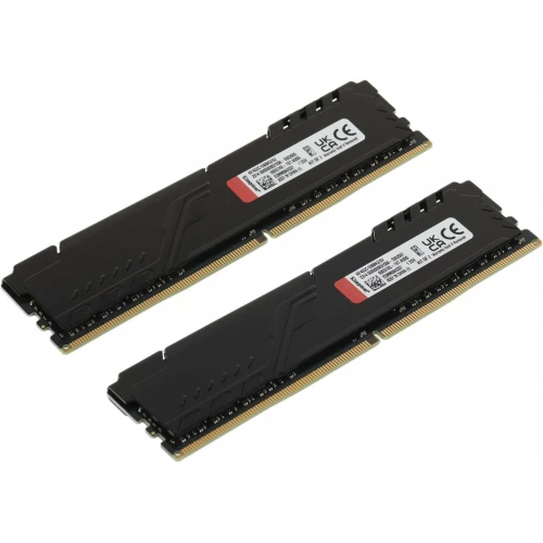 Модуль памяти Kingston DDR4 DIMM 32Gb PC25600, 3200Mhz, FURY Beast Black CL16 (Kit of 2) (KF432C16BBK2/32) (retail)
