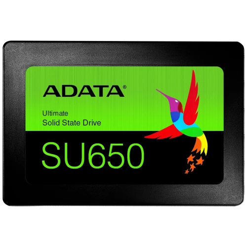 Накопитель SSD 2.5" ADATA 256GB SU650 <ASU650SS-256GT-R> (SATA3, up to 520/450MBs, 3D NAND, 140TBW)