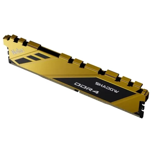 Модуль памяти DDR4 Netac Shadow 8GB 3600MHz CL18 1.35V / NTSDD4P36SP-08Y / Yellow / with radiator