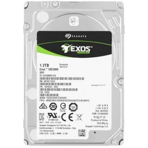 Жесткий диск Seagate HDD SAS 2,5" Seagate 1,2Tb, ST1200MM0009, Exos 10E2400, SAS 12Гбит/с, 10000 rpm, 128Mb buffer, 15mm