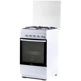 Комбинированная плита FLAMA L FK 1412 W белый (стеклянная крышка) реш.сталь