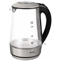 Электрочайник VITEK VT-7082 Loft Professional (MC) стекло/серебро