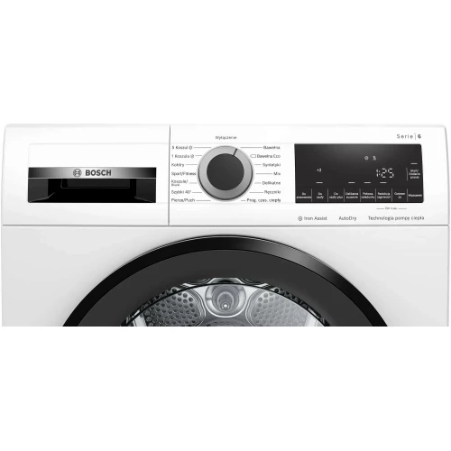 Сушильная машина BOSCH WQG241AKPL, сушка: конденсация с тепловым насосом, с паром, загрузка до 9 кг,