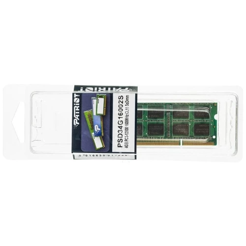 Модуль памяти Patriot SO-DIMM DDR3 4Gb 1600MHz  PSD34G16002S RTL PC3-12800 CL11  204-pin 1.5В