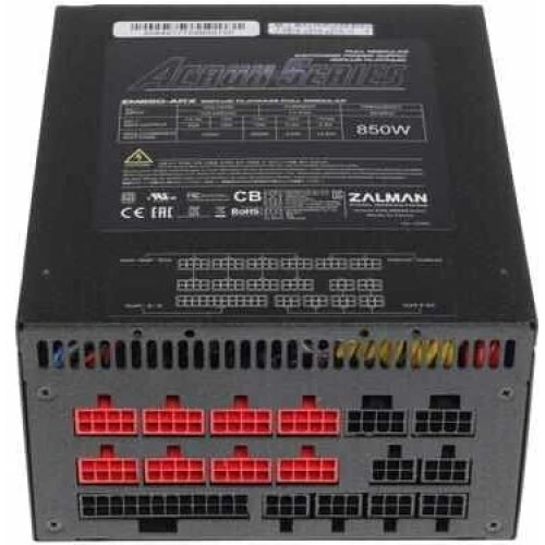 Блок питания Zalman ZM850-ARX, 850W, ATX12V v2.3, EPS, APFC, 13.5cm Fan, 80+ Platinum, Full Modular, Retail