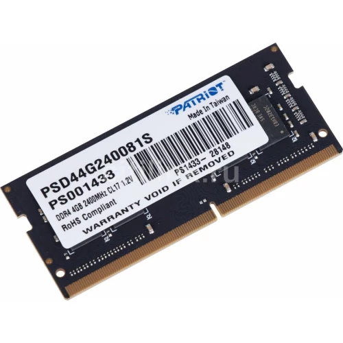 Модуль памяти Patriot SO-DIMM DDR4 4GB PC19200   PSD44G240081S PATRIOT