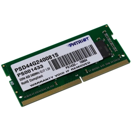 Модуль памяти Patriot SO-DIMM DDR4 4GB PC19200   PSD44G240081S PATRIOT