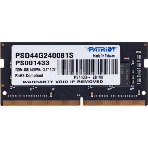 Модуль памяти Patriot SO-DIMM DDR4 4GB PC19200   PSD44G240081S PATRIOT