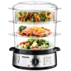 Пароварка CENTEK CT-1457 три корзины механическое управление мощность 800 Вт звуковой сигнал окончан