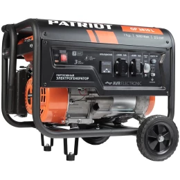 Бензиновый генератор PATRIOT GP 3810L  4ткт АИ-92 2.8/3кВт 210см3 бак15л.67дБ ручн.старт 46кг