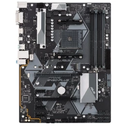 Материнская плата ASUS PRIME B450-PLUS, ATX B450, 4*DDR4, DVI+HDMI, CrossFireX, SATA3 + RAID, Audio, Gb LAN, USB 3.1*7, USB 2.0*6, COM*1 header (w/o cable)