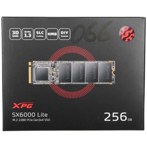 Накопитель SSD M.2 ADATA 256Gb XPG S11 Pro <AGAMMIXS11P-256GT-C> (PCI-E 3.0 x4, up to 3500/1200Mbs, 290000 IOPs, 3D TLC, NVMe 1.3, 22x80mm, радиатор)