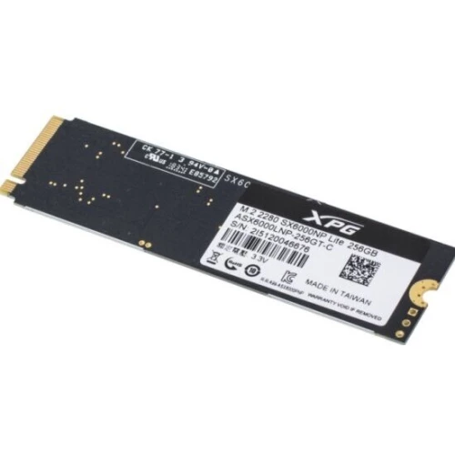 Накопитель SSD M.2 ADATA 256Gb XPG S11 Pro <AGAMMIXS11P-256GT-C> (PCI-E 3.0 x4, up to 3500/1200Mbs, 290000 IOPs, 3D TLC, NVMe 1.3, 22x80mm, радиатор)