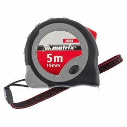 Рулетка MATRIX 31088  continuous fixation 5мх19мм обрезиненный корпус плавная фиксация