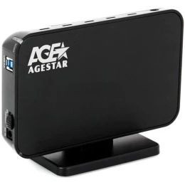Внешний корпус для HDD AgeStar 3UB3A8-6G SATA II пластик/алюминий черный 3.5"